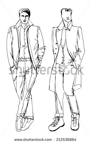 300x470 Collection Of Drawing Man Illustration Fashion High Quality - Mens Fashion Sketches