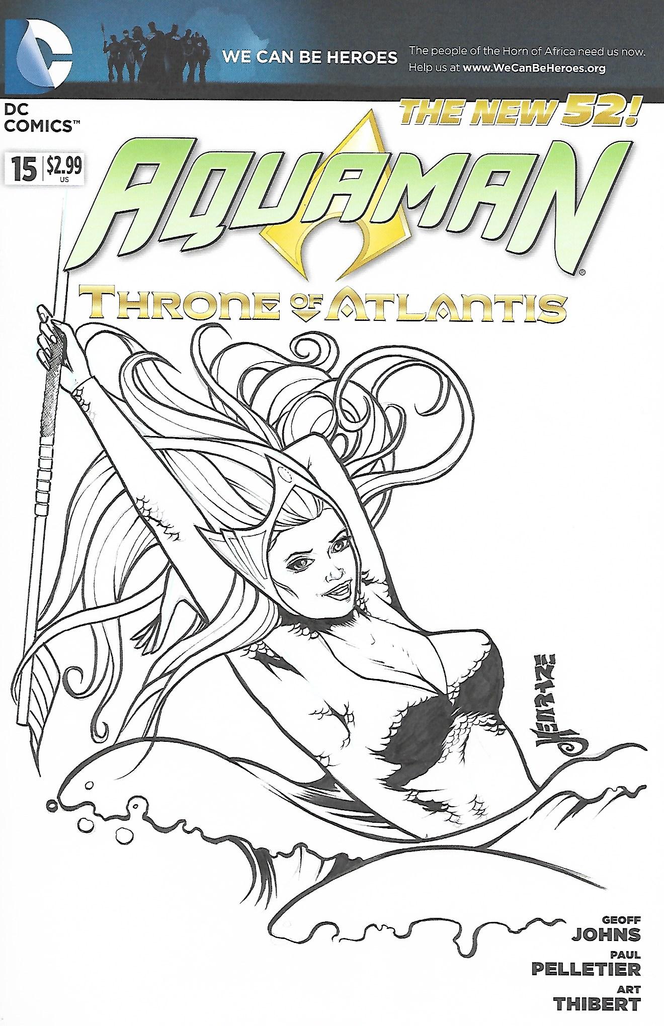 1320x2040 Aquaman - Mera Sketch