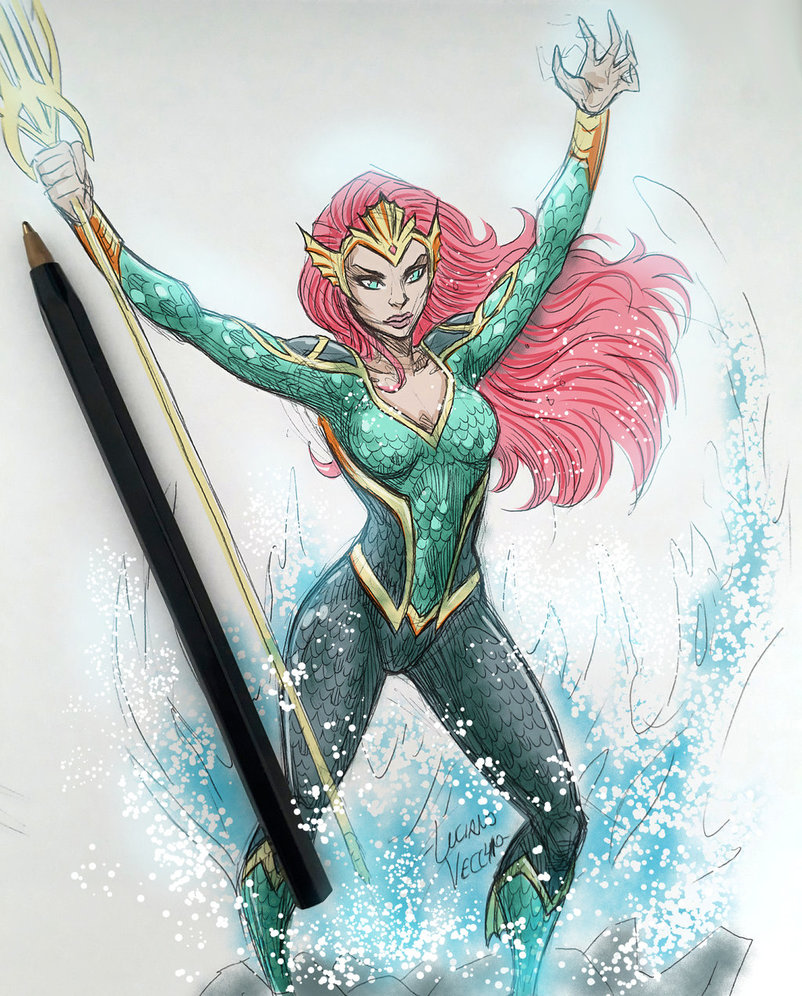 802x996 Mera Sketch By Lucianovecchio - Mera Sketch