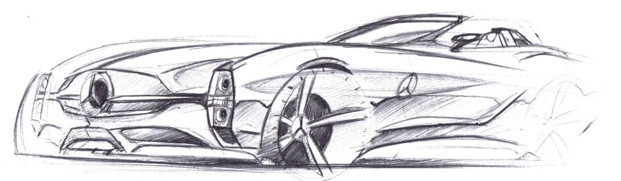 900x262 Mercedes Benz Sketch By Dyrborgdesign - Mercedes Benz Sketch