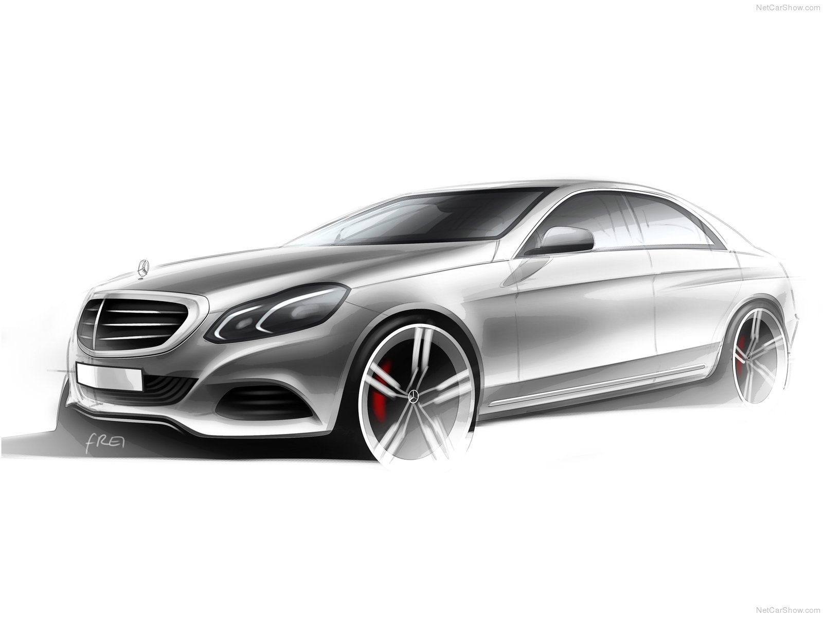 1600x1200 Mercedes Benz - Mercedes Benz Sketch