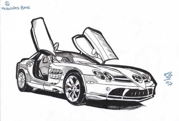 600x407 Mercedes Benz Sketch By Alexbaxthedarkside - Mercedes Sketch