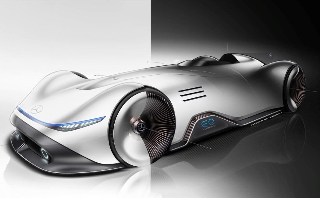 1050x650 From Sketch To Prototype The Mercedes Benz Eq Silver Arrow - Mercedes Sketch
