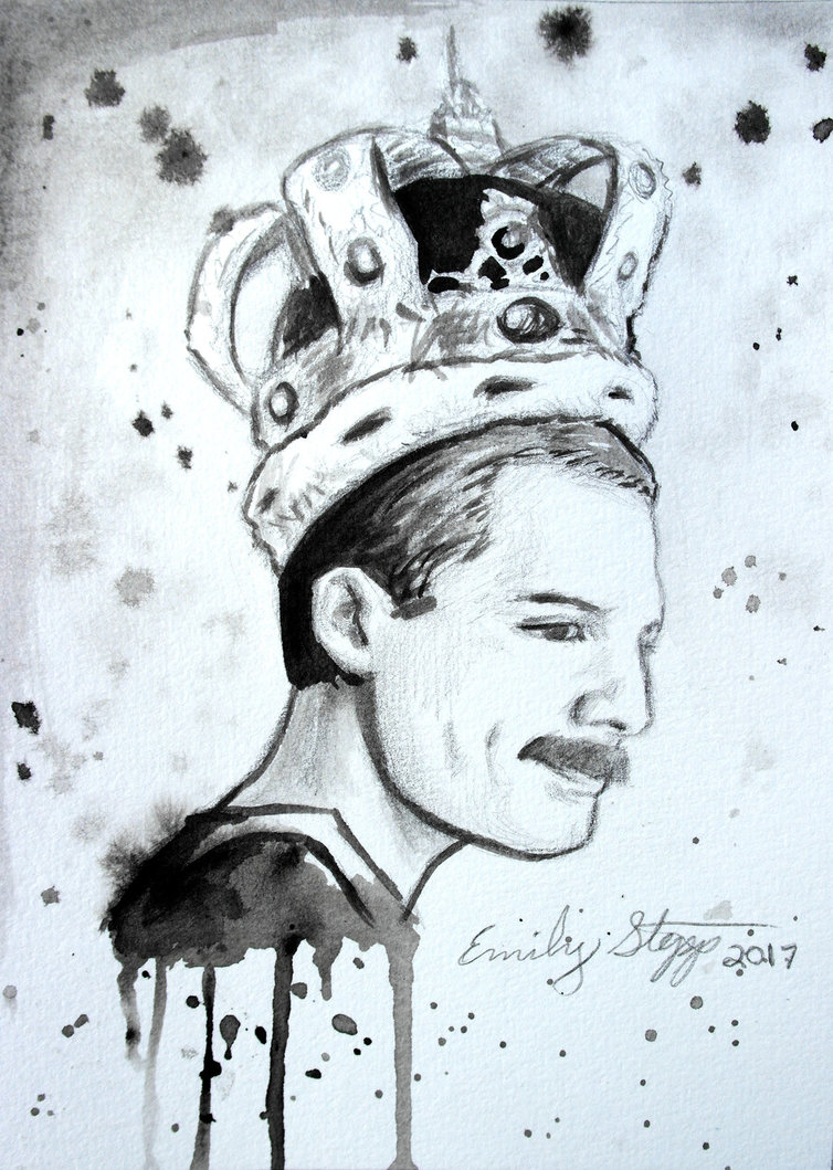 754x1059 Freddie Mercury Sketch By Emilystepp - Mercury Sketch