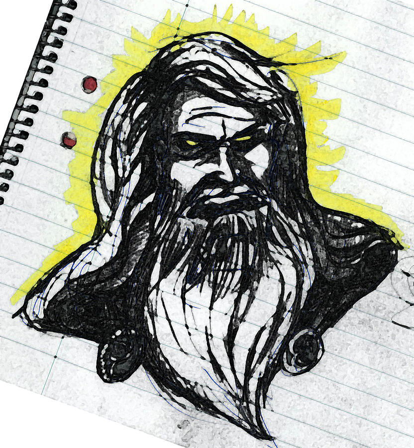 832x900 Merlin Drawing By Marcus Waltermark - Merlin Sketch