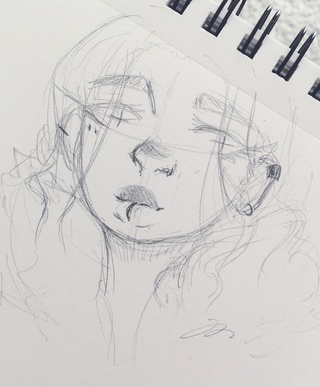 320x387 My Old Drawing Merlin Monroe - Merlin Sketch