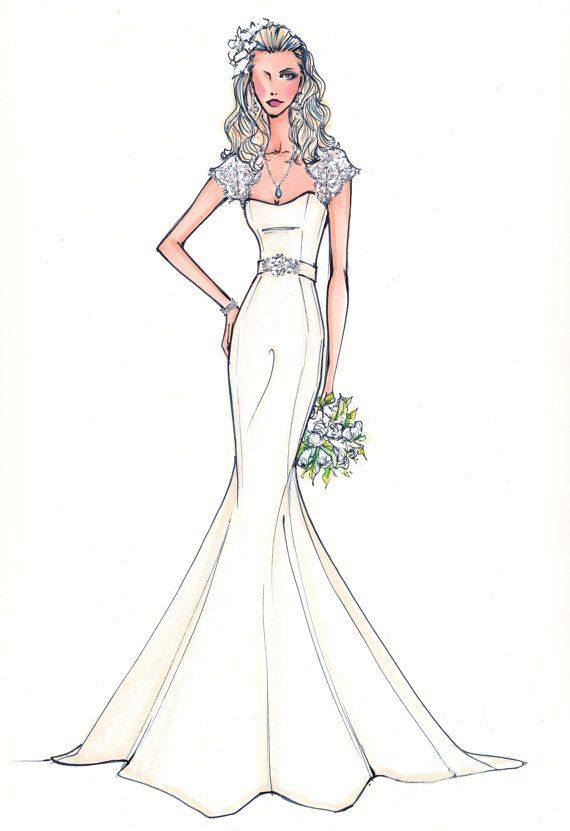 570x831 Pin By Princess.sarahj On Fashion Sketches In 2018 - Mermaid Dress Sketch