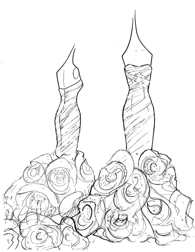 650x841 Vera Wang Mermaid Dress Illuminate My Event - Mermaid Dress Sketch