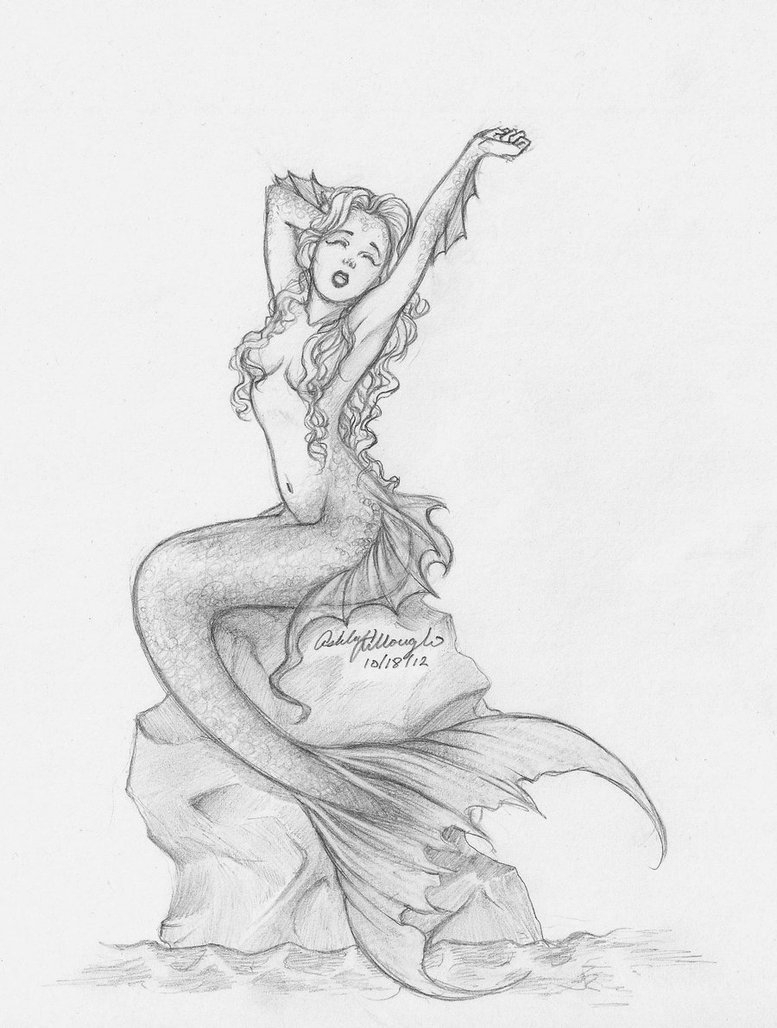 777x1028 Pictures Drawings Of A Mermaid In Pencil, - Mermaid Pencil Sketch