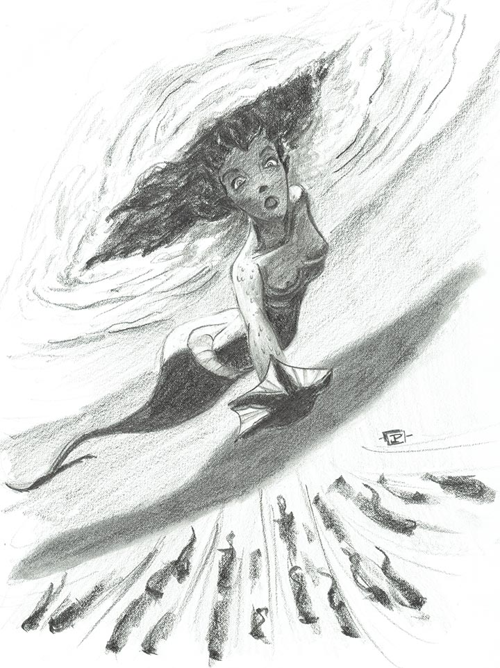 720x962 Mermaid Sketch - Mermaid Sketch