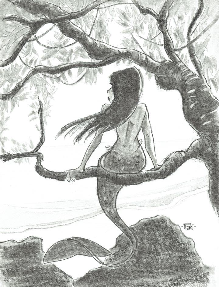 720x945 Mermaid Sketch - Mermaid Sketch