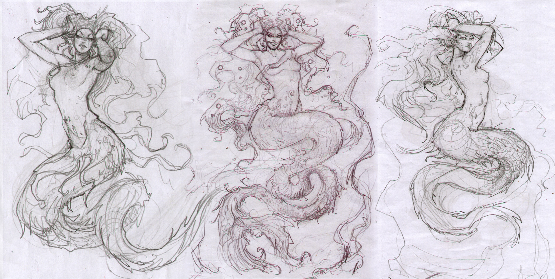1920x965 Artstation - Mermaid Sketch