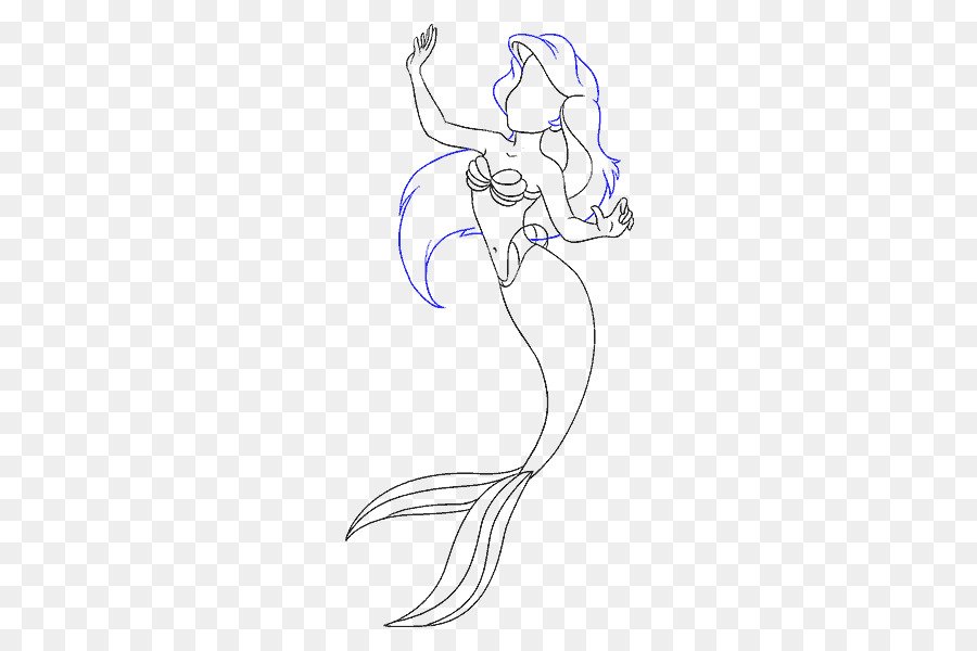 900x600 Ariel Drawing Mermaid Sketch - Mermaid Sketch Images