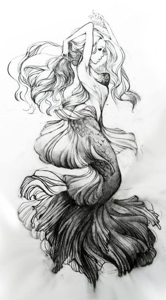 530x960 Pin By On - Mermaid Sketch Images