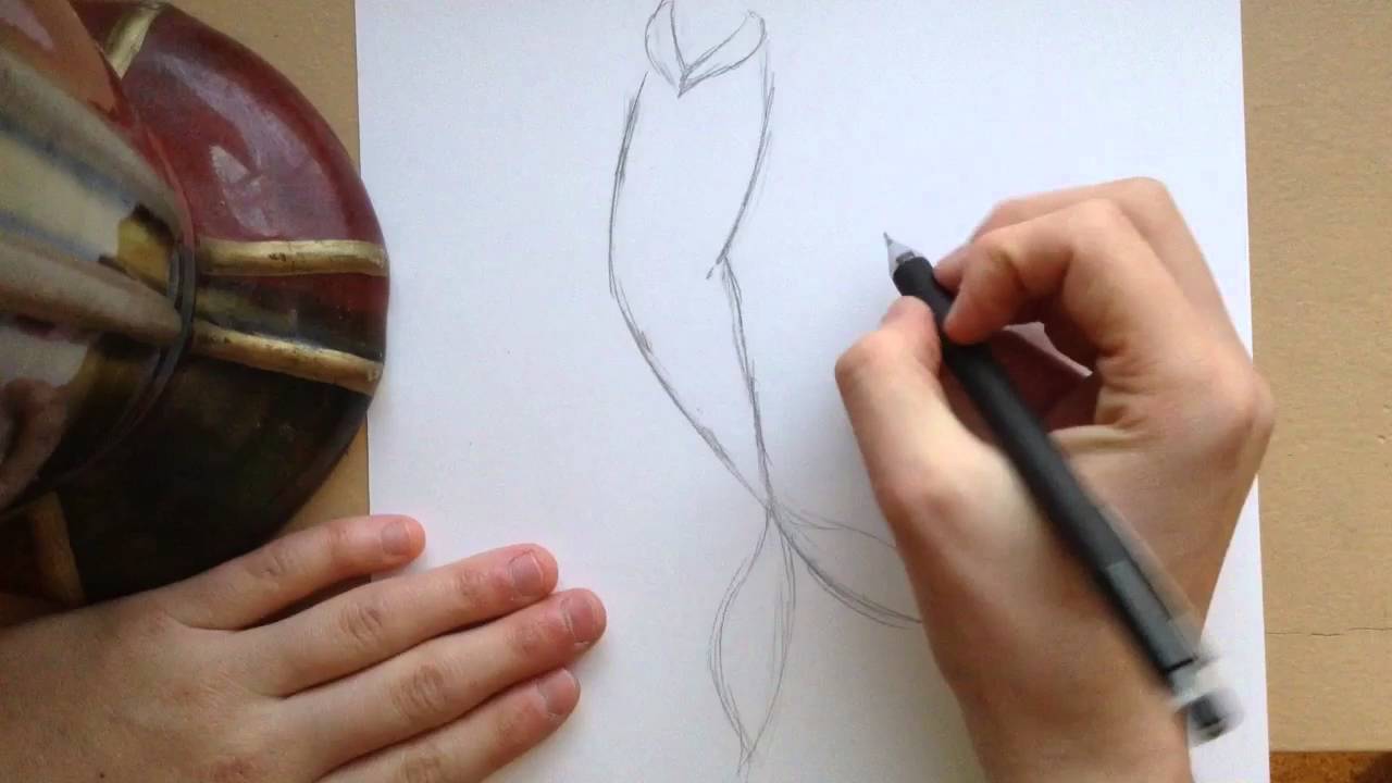 1280x720 How To Draw A Mermaid Tail - Mermaid Tail Sketch