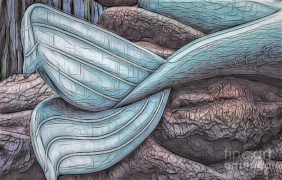900x574 Mermaid Tail Sketch Photograph By Paulette Thomas - Mermaid Tail Sketch