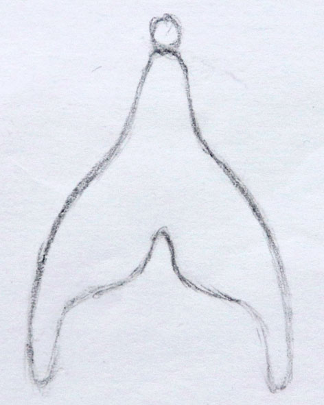 472x591 Template For Mermaid Tail Wirework Necklace Csldesigns - Mermaid Tail Sketch