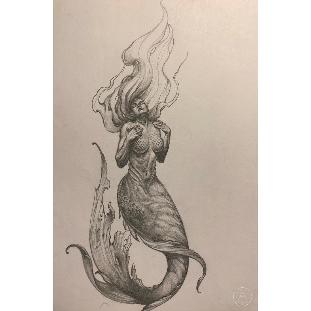 1080x1080 Mermaid Tail Drawing On Instagram - Mermaid Tail Sketch