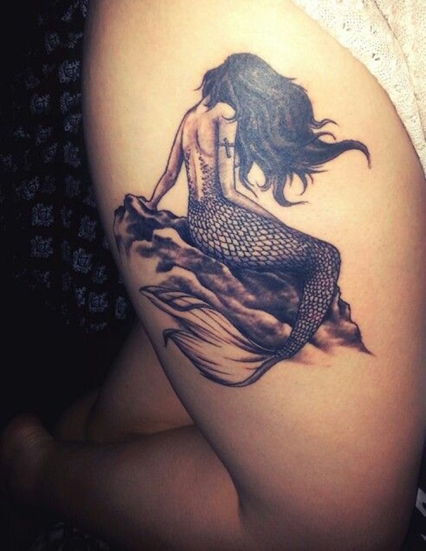 600x776 75 Mermaid Tattoos That Are Magical - Mermaid Tattoo Sketch