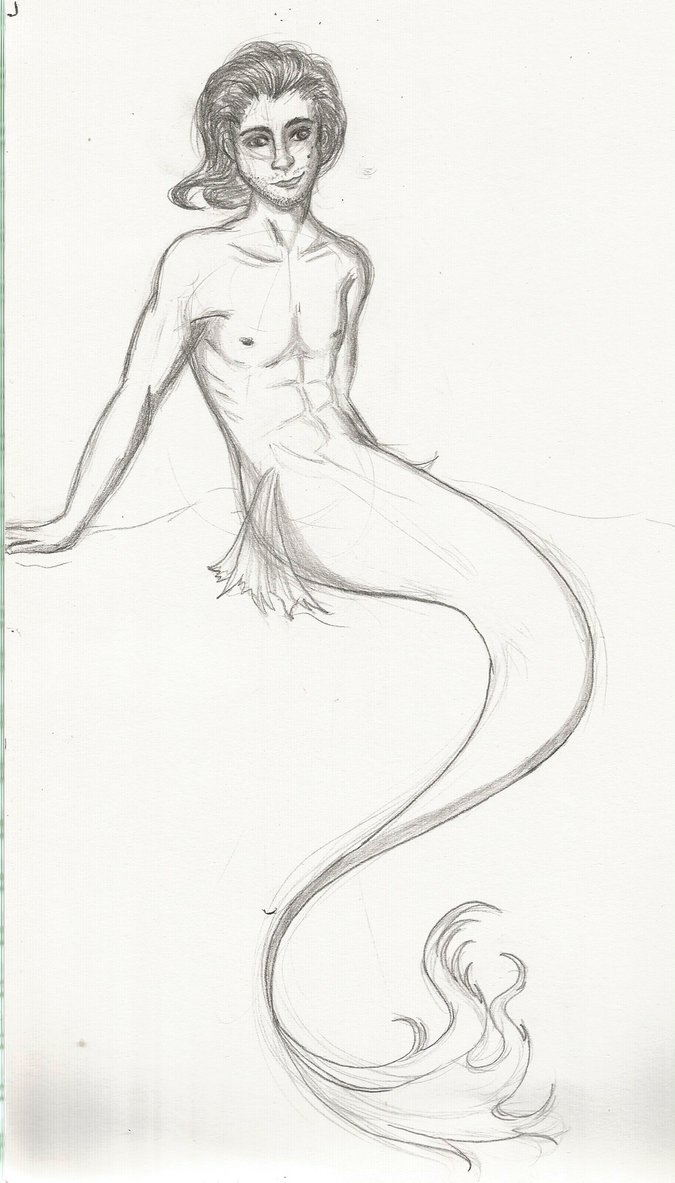 675x1183 Graves Merman Sketch By Grimoire Des Reves - Merman Sketch