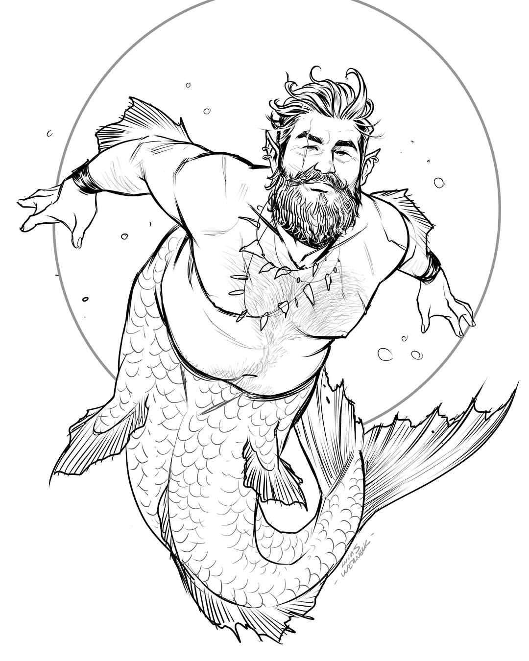 1080x1350 Lucas Werneck - Merman Sketch