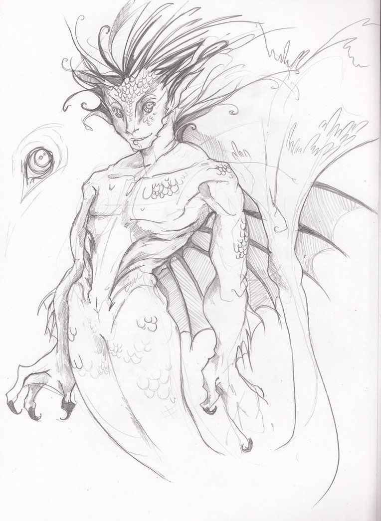 764x1045 Merman Sketch By Themushman ! - Merman Sketch