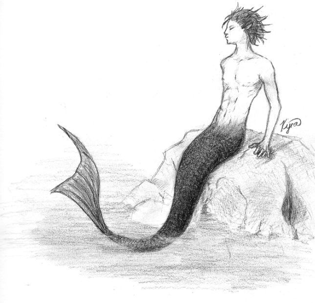644x619 Merman Sketch By Keira N - Merman Sketch