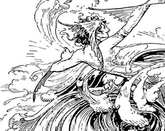 340x270 Merman Sketch Etsy - Merman Sketch