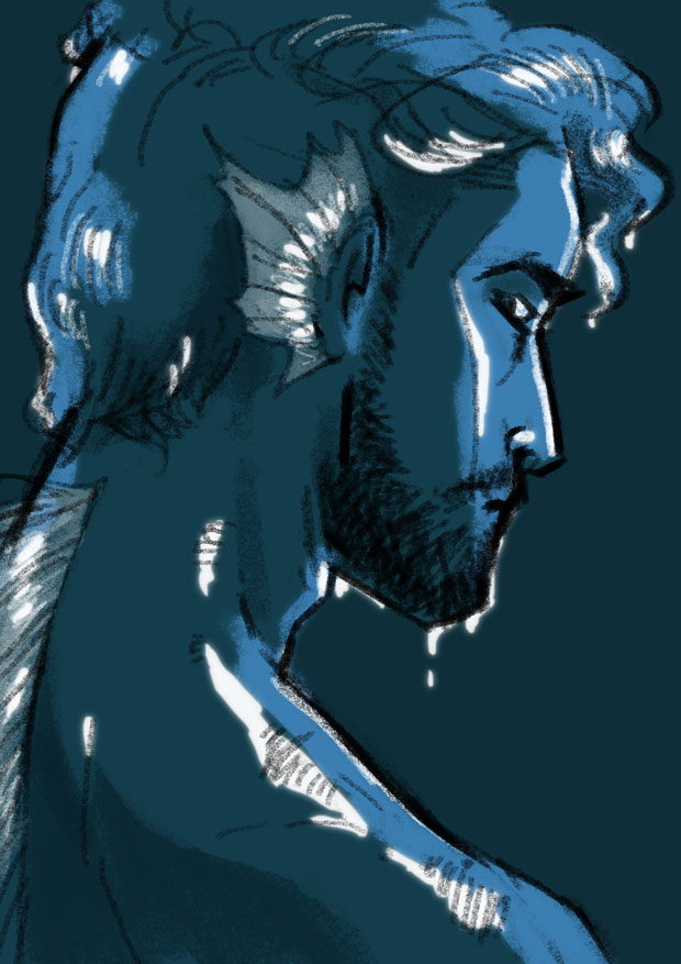 620x877 Merman Sketch By Yohannpolochon - Merman Sketch