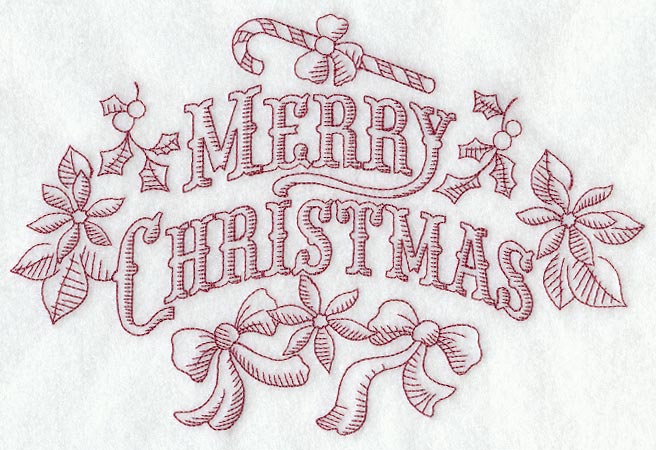 656x450 Machine Embroidery Designs - Merry Christmas Sketch