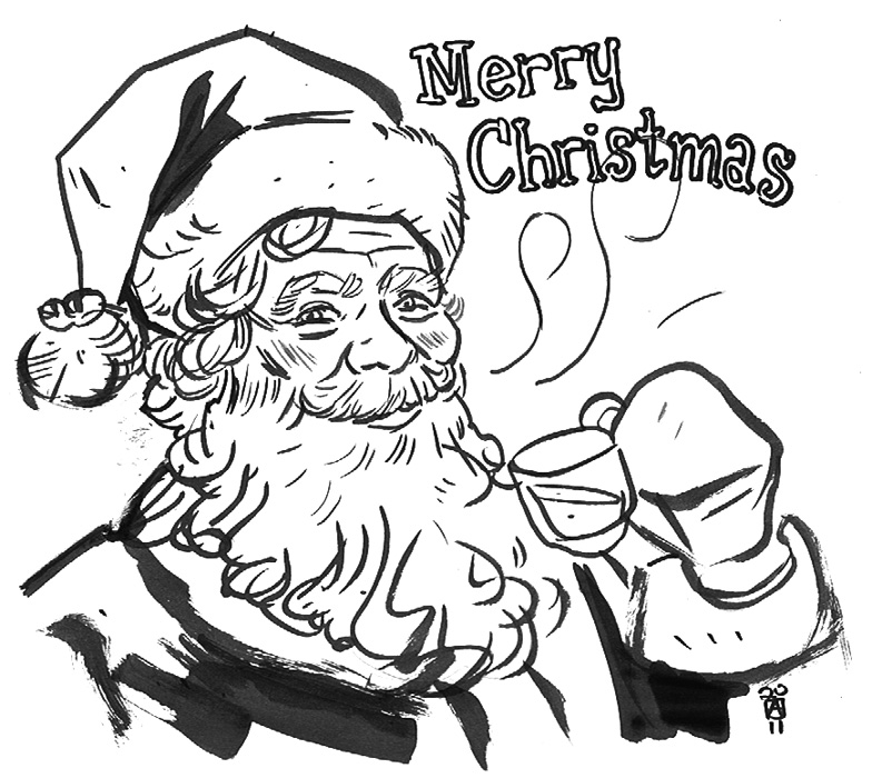 784x700 Paul Azaceta Merry Christmas! - Merry Christmas Sketch