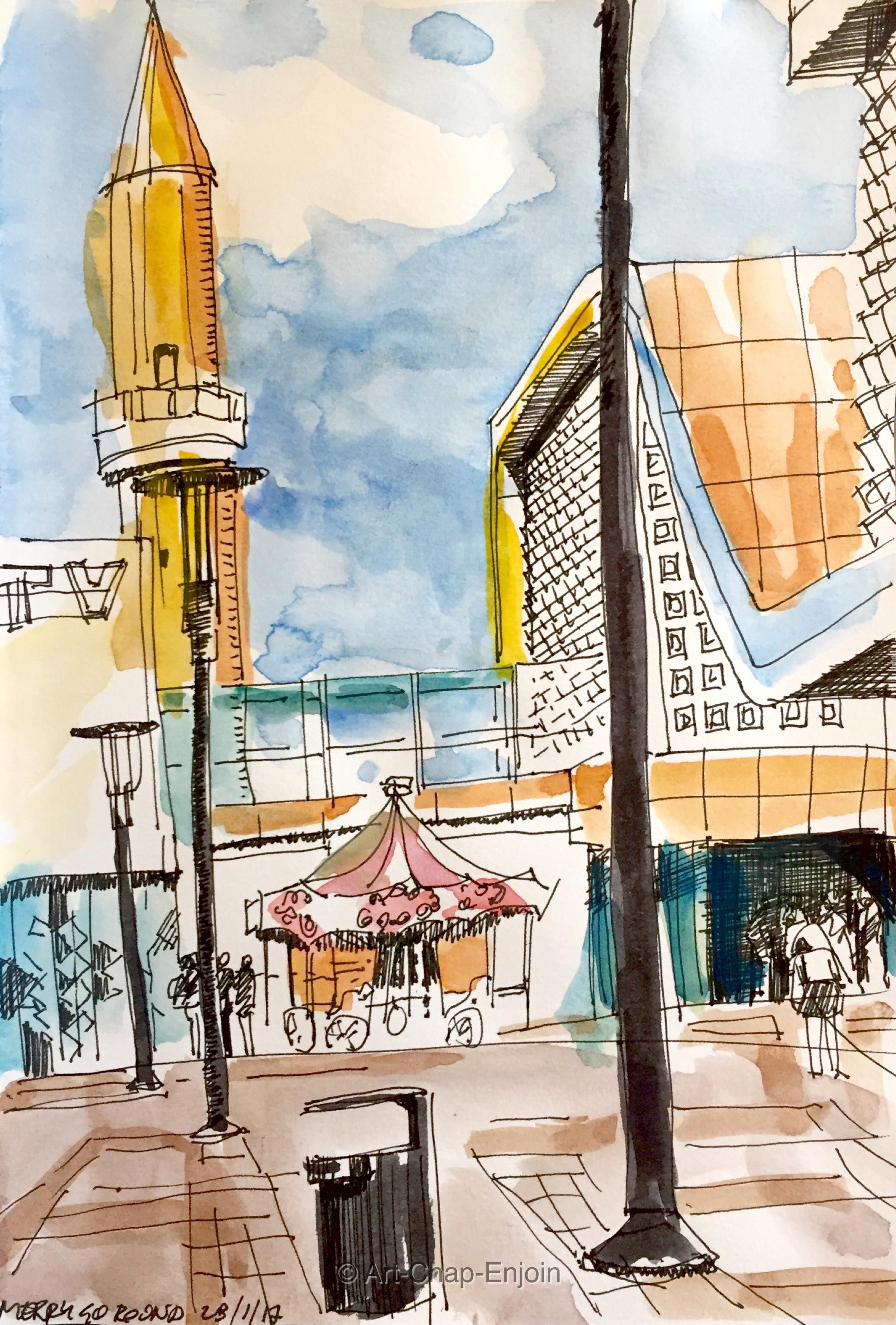 2434x3598 296 Merry Go Round Sketches, Watercolor And Artwork - Merry Go Round Sketch