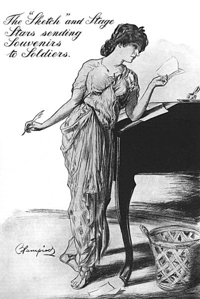 402x600 Frontispiece, Sketch Magazines Stars Messages To Soldiers - Message Sketch