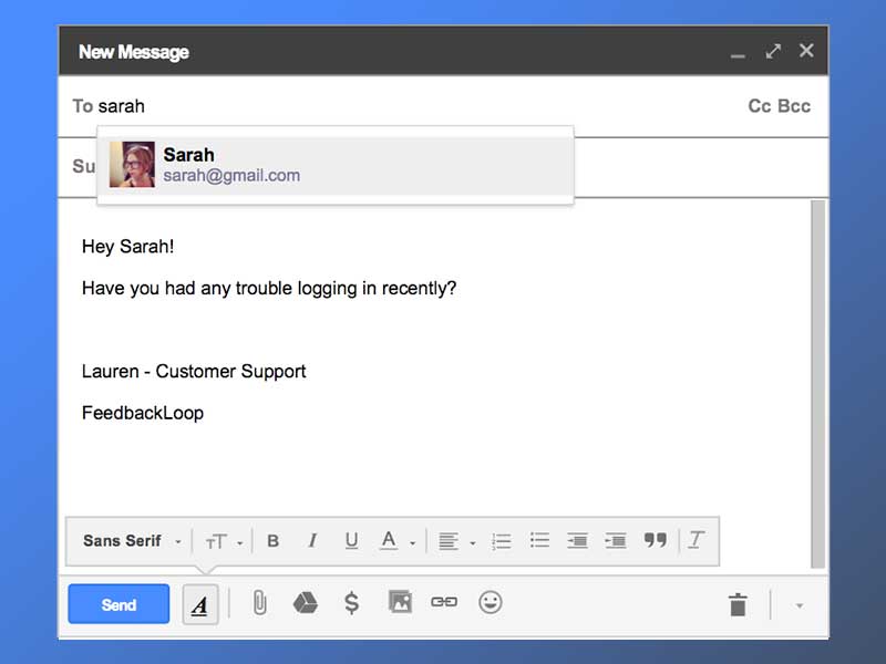 800x600 Gmail New Message Ui Sketch Freebie - Message Sketch