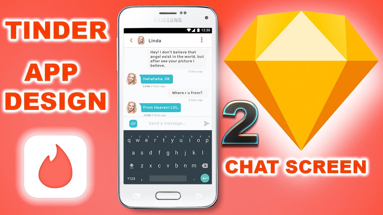 1280x720 How To Design Tinder App Message Screen By Sketch Part 2 Sketch - Message Sketch