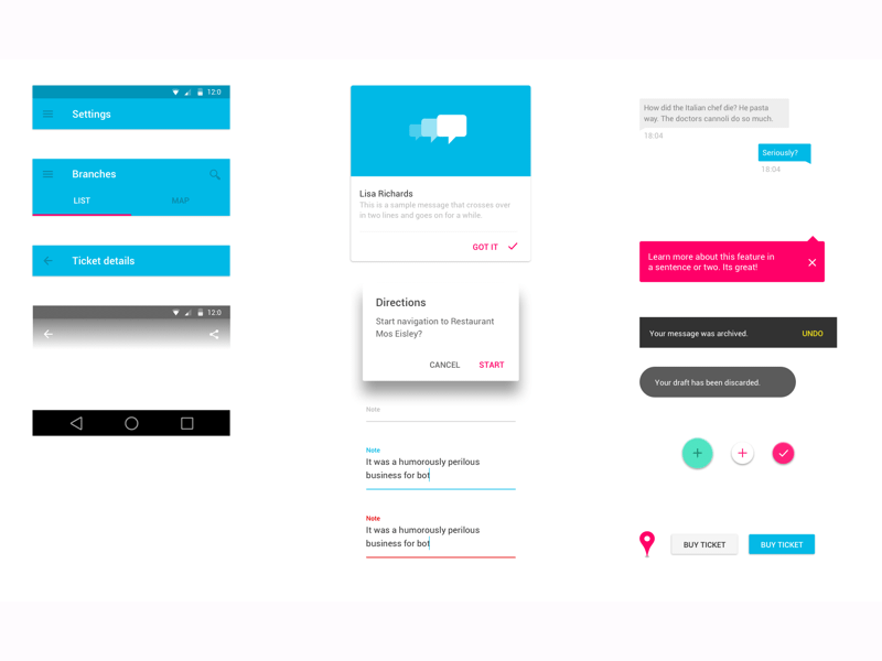 800x600 Android Lollipop Ui Kit Sketch Freebie - Message Sketch