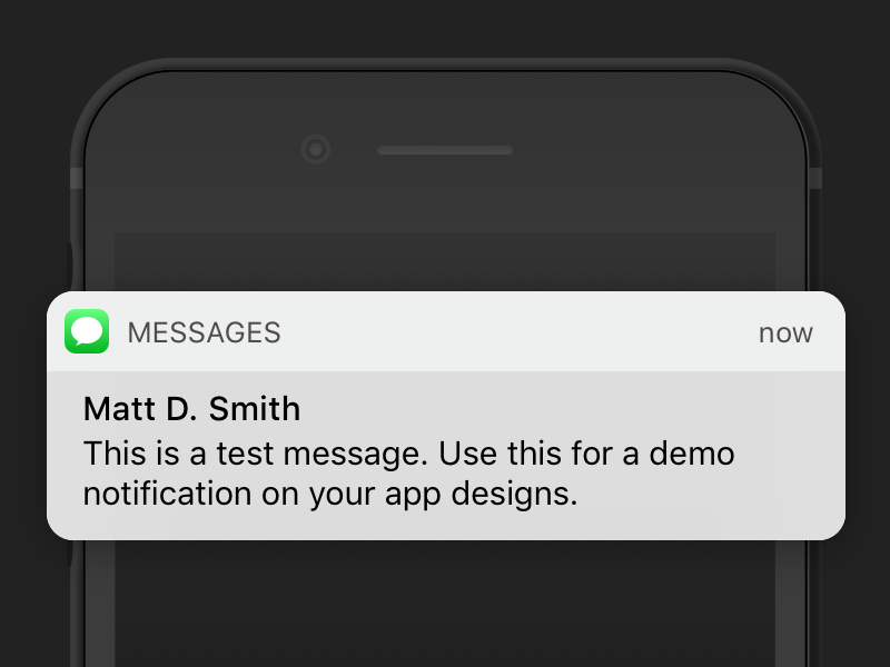 800x600 Ios 10 Message Notification Sketch Freebie - Message Sketch