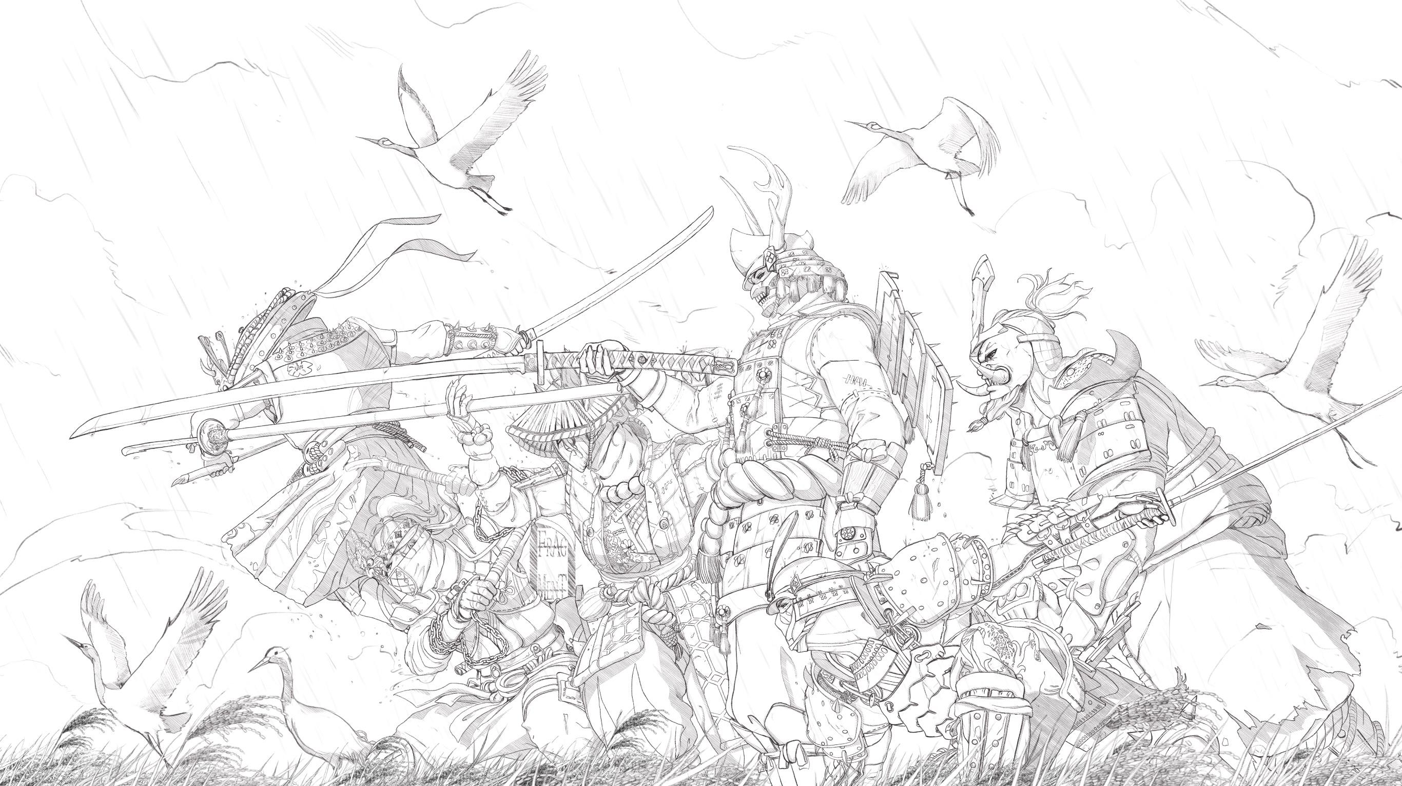 2732x1532 Dance Of The Cranes Sketch By Ifragmentix - Message Sketch