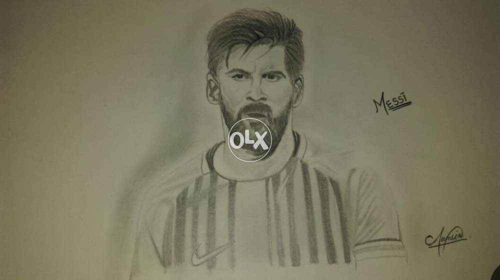 1000x560 Lionel Messi Sketch - Messi Sketch