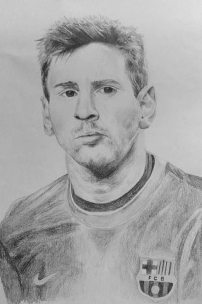 Messi Sketch at PaintingValley.com | Explore collection of Messi Sketch