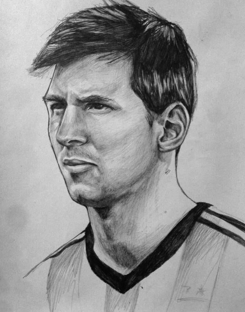 Messi Sketch Easy at Explore collection of Messi