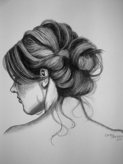 Messy Bun Sketch At Paintingvalley Com Explore Collection Of