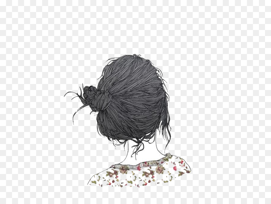 900x680 Drawing Art Sketch - Messy Bun Sketch
