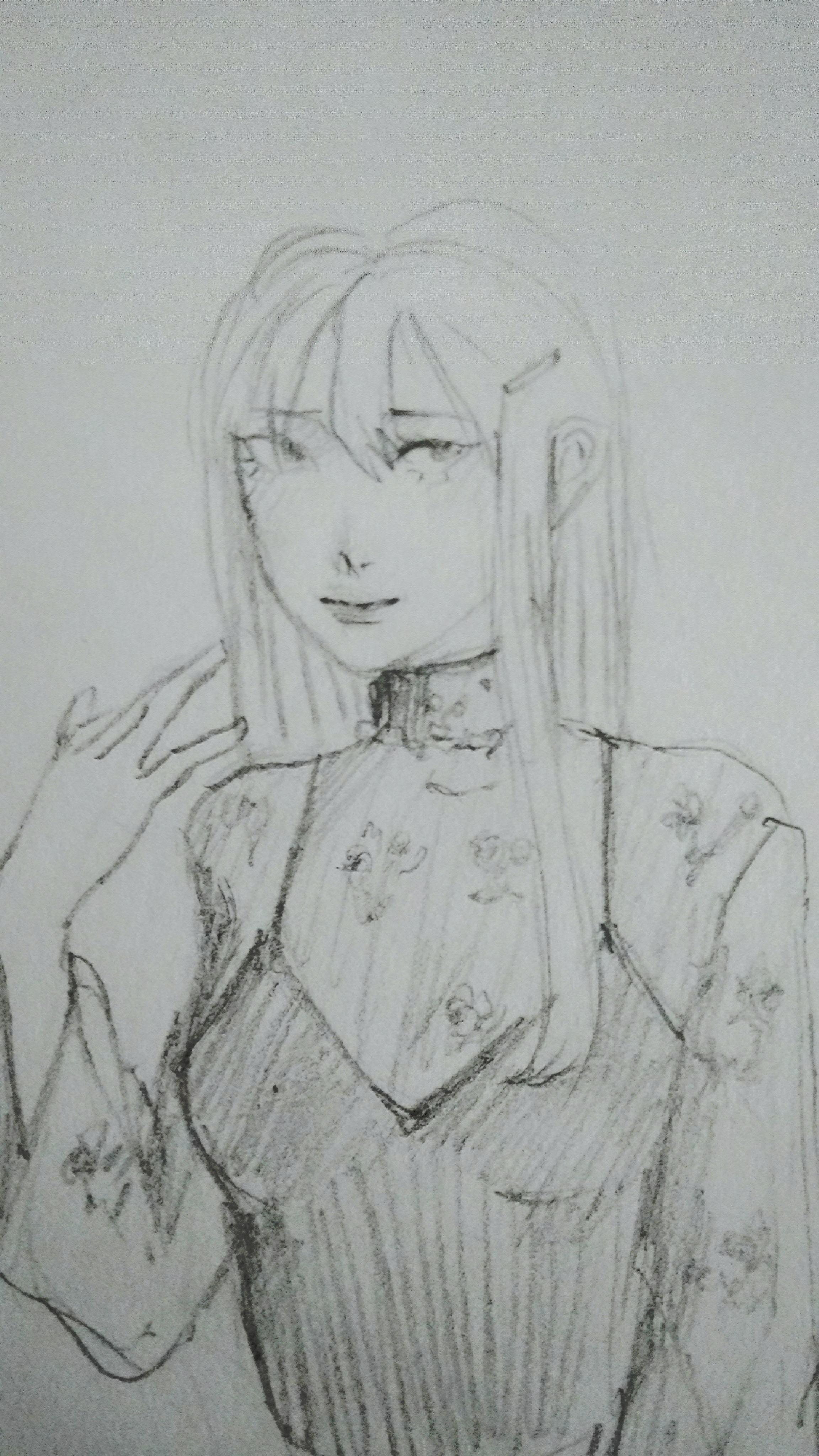 2304x4096 Just A Messy Sketch Of My Girlie,sry For Hurting Your Eyes Ddlc - Messy Sketch