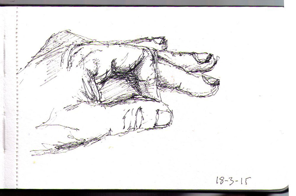 1000x663 Messy Father And Son Sketch In Pen And Watercolor One Drawing Daily - Messy Sketch