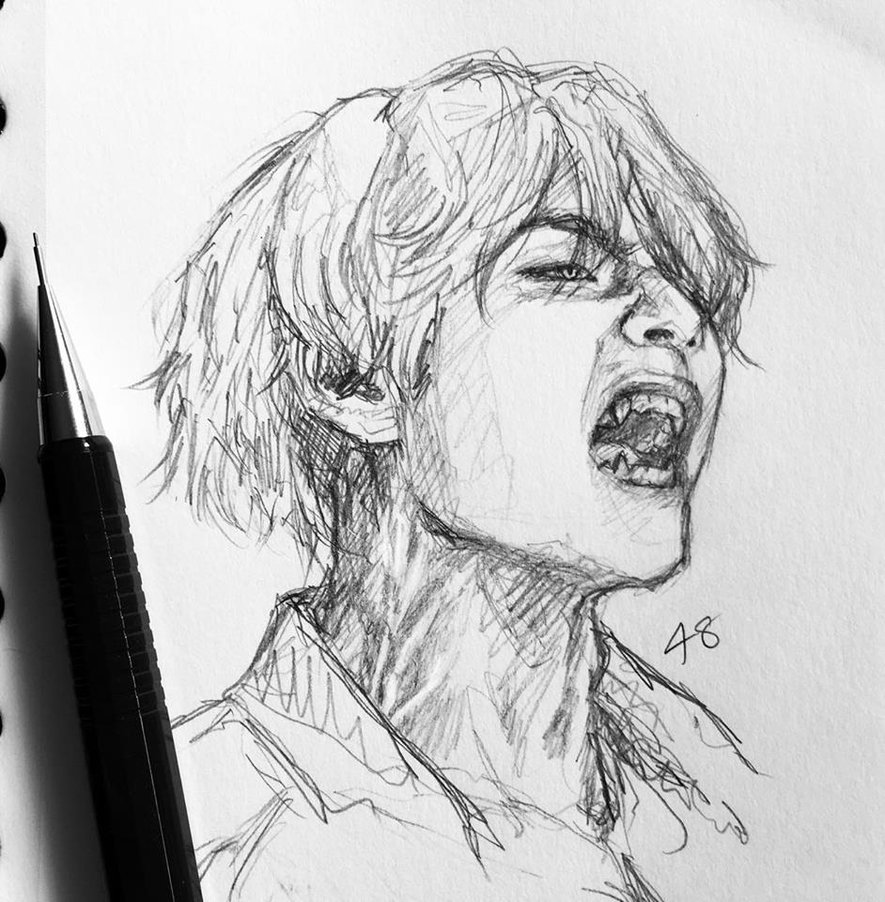 885x902 Tae - Messy Sketch