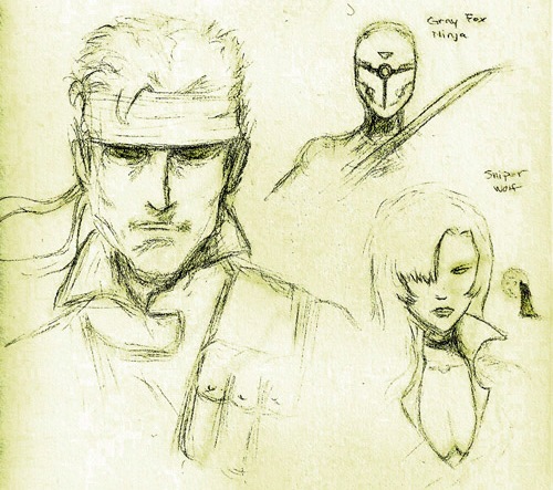 500x443 Metal Gear Solid Sketch By Tenpieces - Metal Gear Solid Sketch