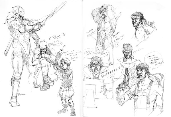 600x411 Metal Gear Solid Sketches By Mudora - Metal Gear Solid Sketch