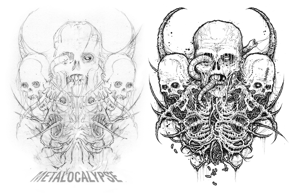 600x393 Riddickart New Metalocalypse Artwork! - Metal Sketch