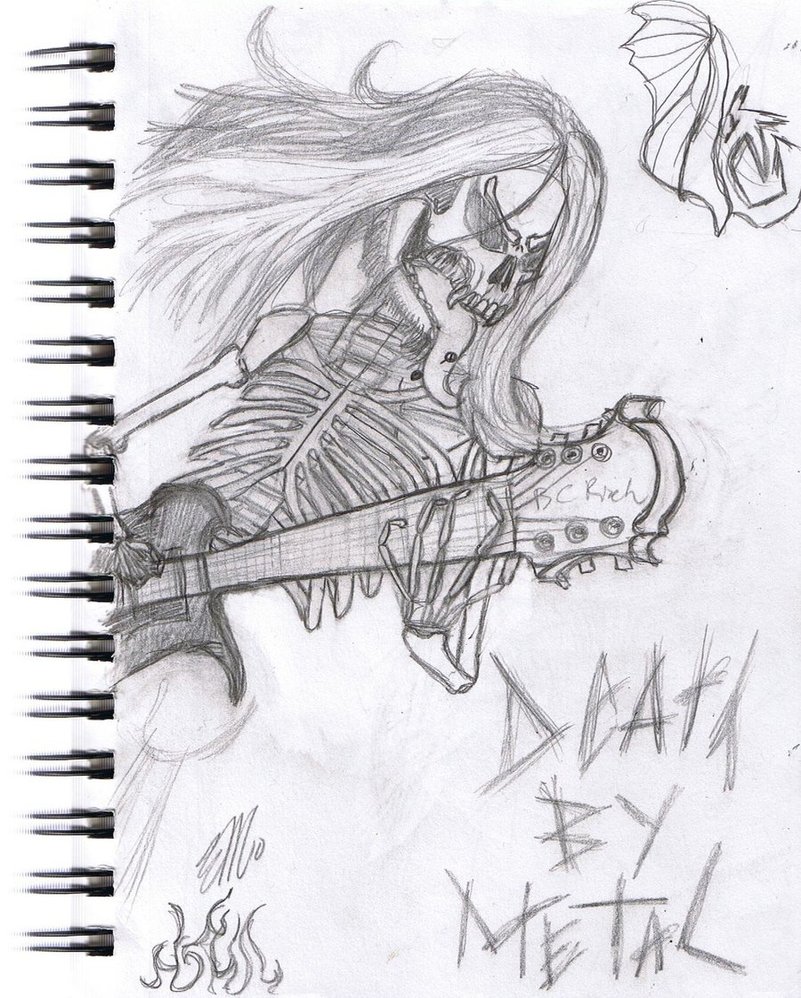 801x998 Death By Metal - Metal Sketch
